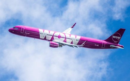 Airbus A321 da low cost WOW Air em pleno voo