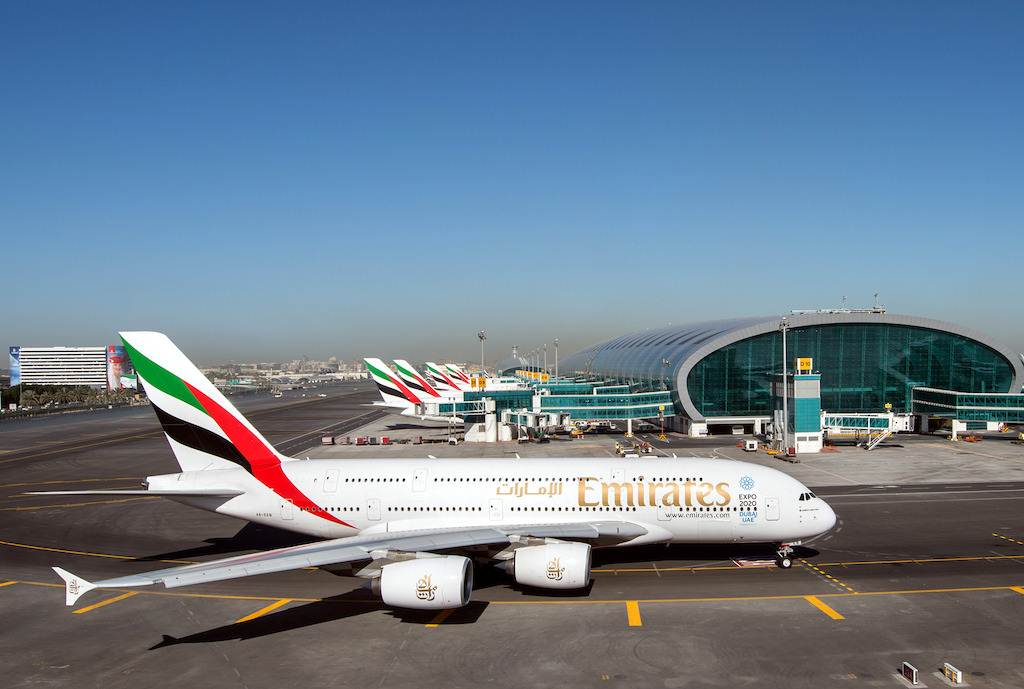 Um A380 da companhia aérea Emirates que vai ter 100 aviões deste modelo