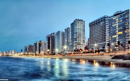 Beira-mar da cidade de Fortaleza no Brasil