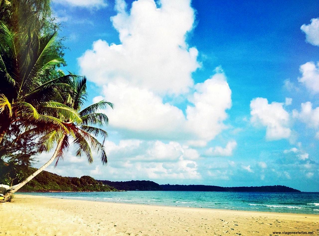 Praia na ilha de Koh Kood na Tailândia
