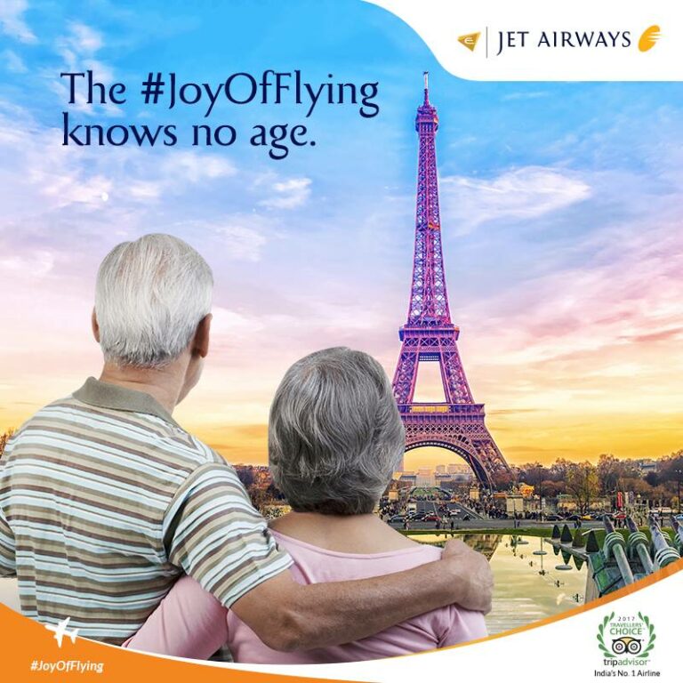 Anuncio da Jet Airways a Paris