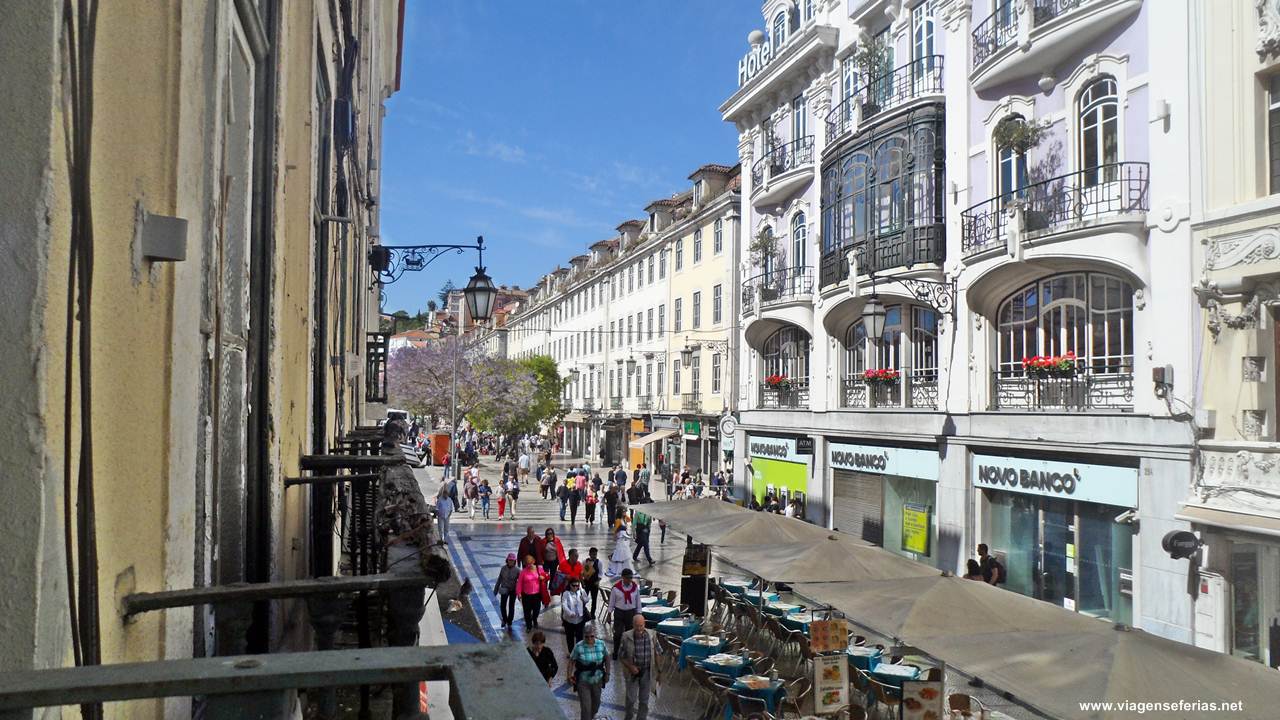 Turistas na Rua Augusta em Lisboa no 1º semestre de 2017
