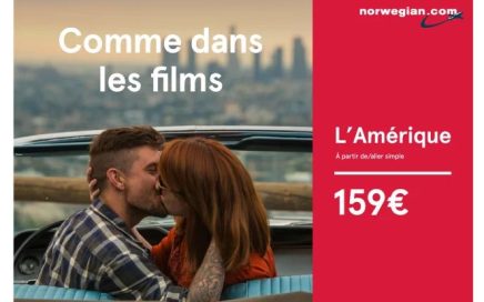 Campanha publicitária da low cost Norwegian na televisão em França