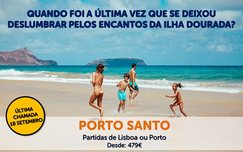 Viagens de 7 noites em Porto Santo com partida programada para 18 de Setembro desde 479€