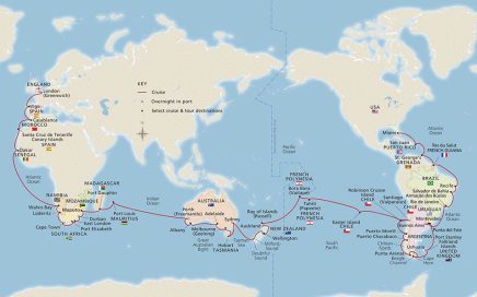 Itinerário do 2º cruzeiro de Volta ao Mundo da Viking Cruises