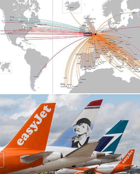 Rede WorldWide by easyJet com Norwegian e WestJet