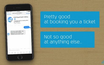BB (BlueBot) da KLM no messenger dá respostas aos passageiros