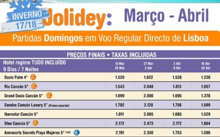 Férias de 7 dias em Cancun durante o mês de Março ou Abril desde 1238€