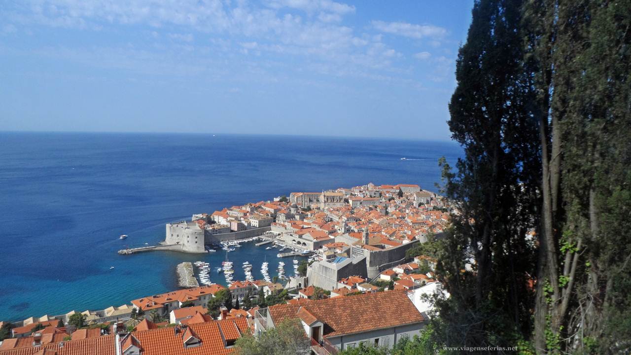 Parte histórica de Dubrovnik vista de cima