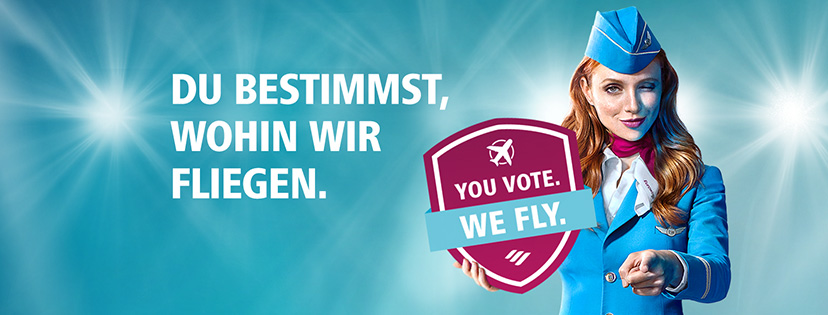 Votação no próximo destino da Eurowings habilita a um voos para 2 pessoas