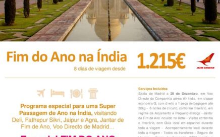 Super Promoção Fim de ano na Índia desde 1215€