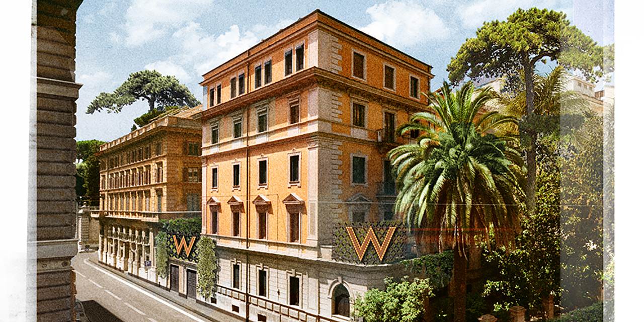 Os 2 edifícios que vão ser o hotel W Rome em Itália