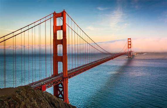 Ponte Golden Gate em São Francisco, cidade para onde a Iberia vai voar