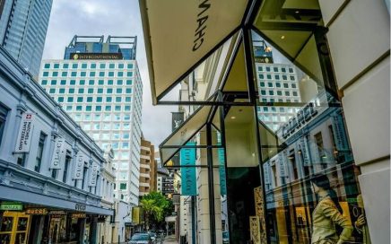 A King Street Precinct com o hotel InterContinental Perth na Austrália