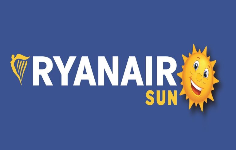 Logo da Companhia aérea low cost de charters Ryanair Sun