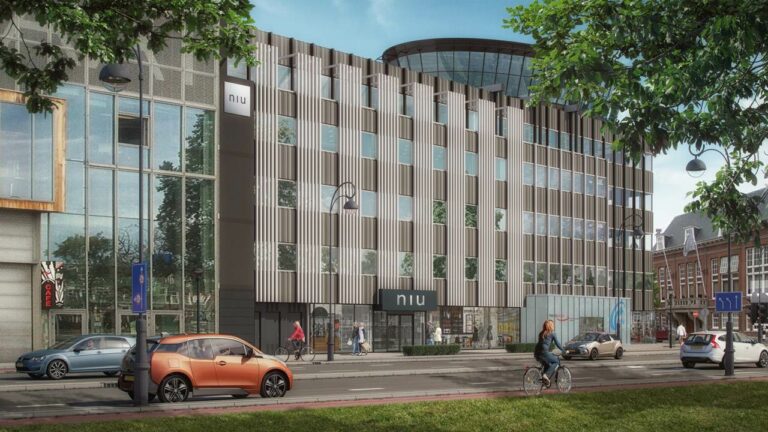exterior do hotel niu Dairy Haarlem na Holanda