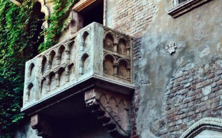 Varanda da Julieta onde falava com Romeu em Verona na Itália