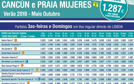 Preços férias de Verão na Praia Mujeres e Cancún desde Lisboa