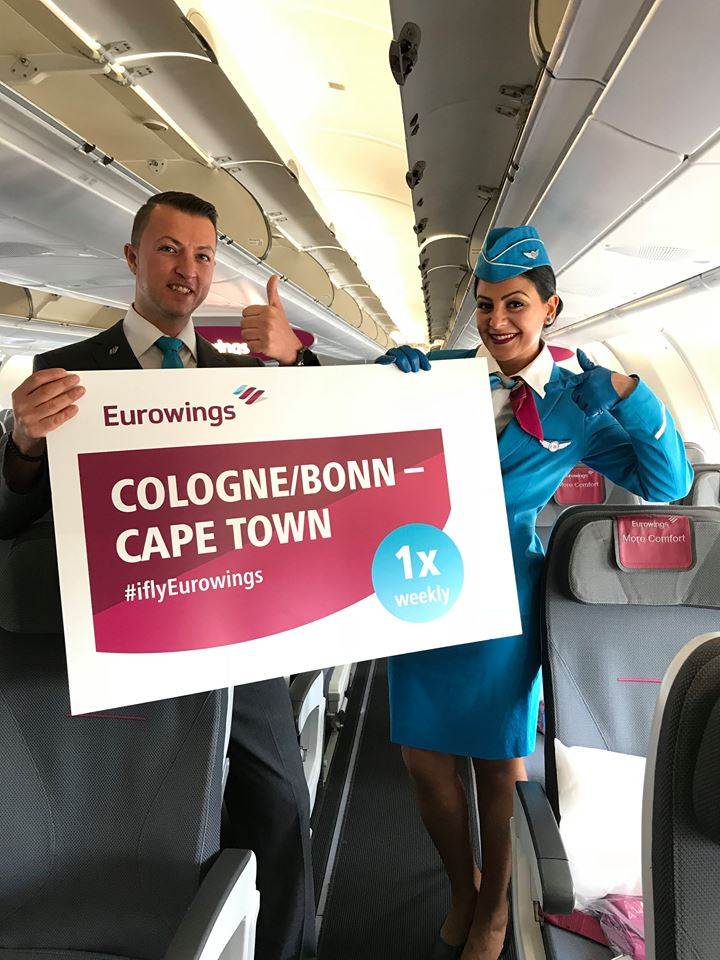 Abertura da rota entre Colónia e Cidade do Cabo pela Eurowings