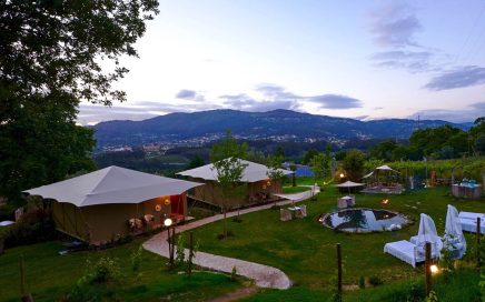 Glamping de Luxo do Carmo's Boutique Hotel visto de cima