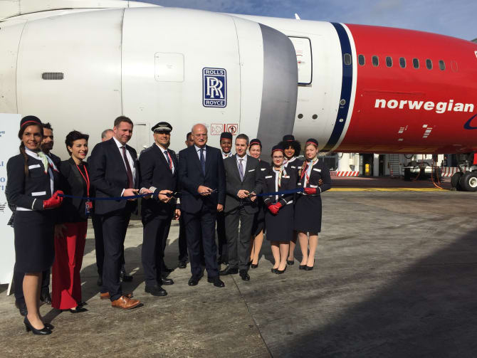Inauguração em Roma Fiumicino dos voos low cost de longo curso da Norwegian