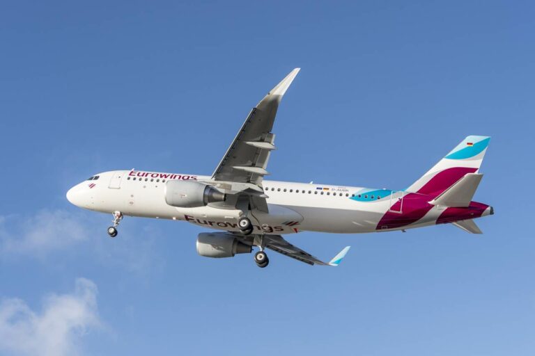 Aeronave A320 da companhia aérea Eurowings do grupo Lufthansa