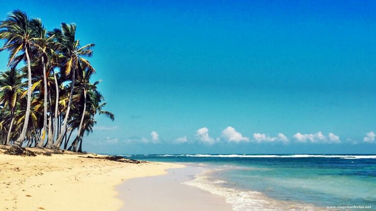Areal na praia Bávaro em Punta Cana na Republica Dominicana