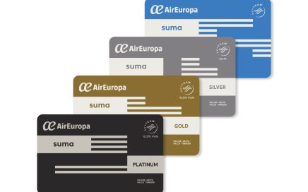4 tipos de cartões de fidelização SUMA da Air Europa
