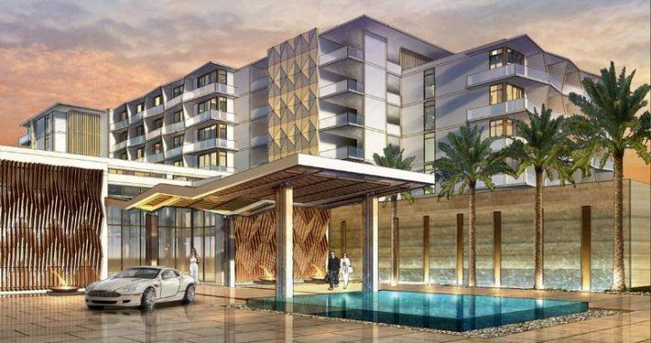 Projecto do hotel Hilton Cancun (frente)