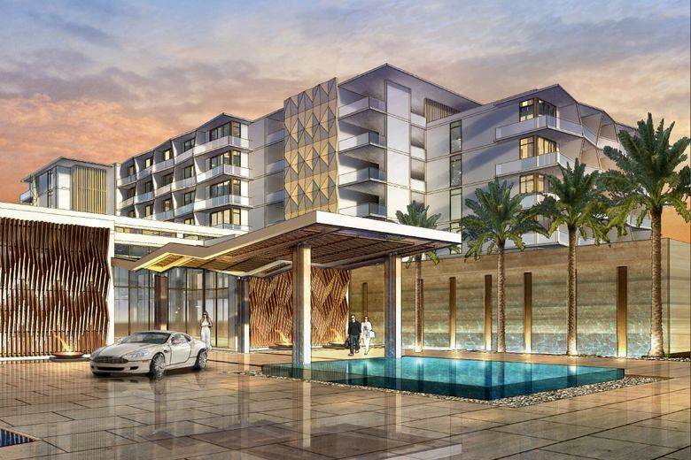 Projecto do hotel Hilton Cancun (frente)