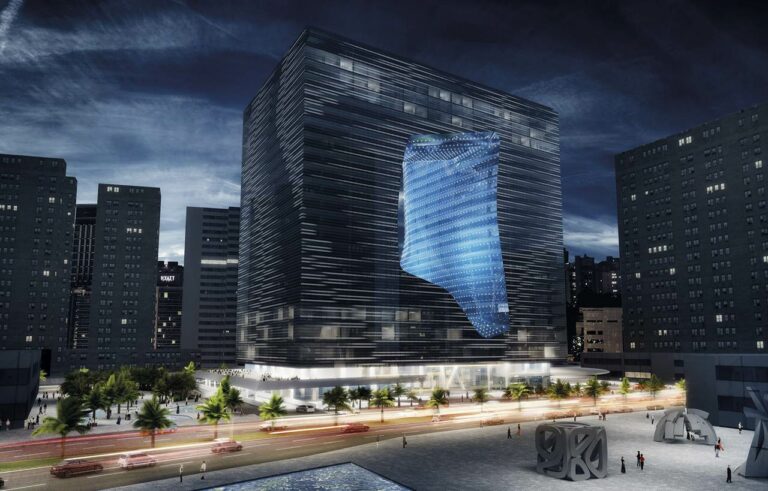 edifício Opus onde fica instalado o hotel ME Dubai