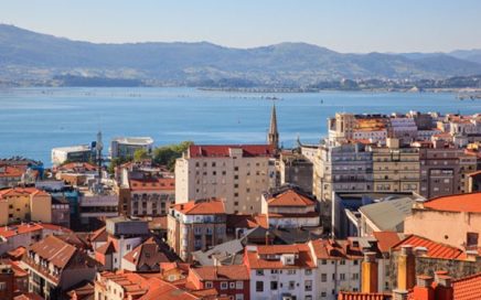 Vista sobre o skyline de Santander e da sua baía