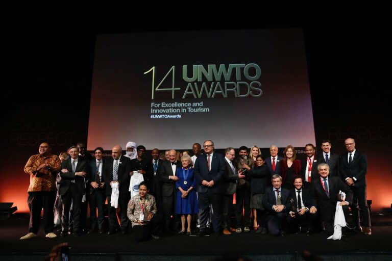Cerimonia dos 14º prémios da Organização Mundial do Turismo
