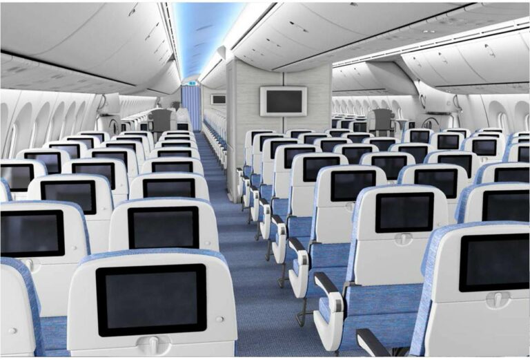 Cabine do B787 Dreamliber da Air Europa
