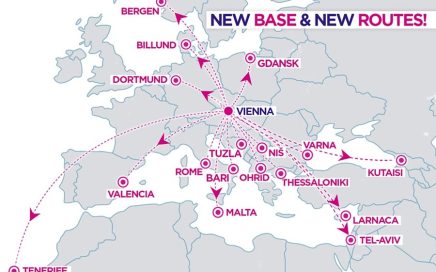 Base em Viena da Wizz Air com as 17 rotas previstas