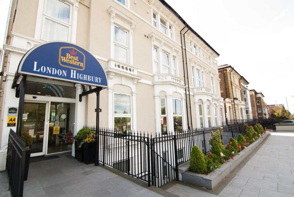 Entrada do hotel Best Western London Highbury- BWHighbury em Londres