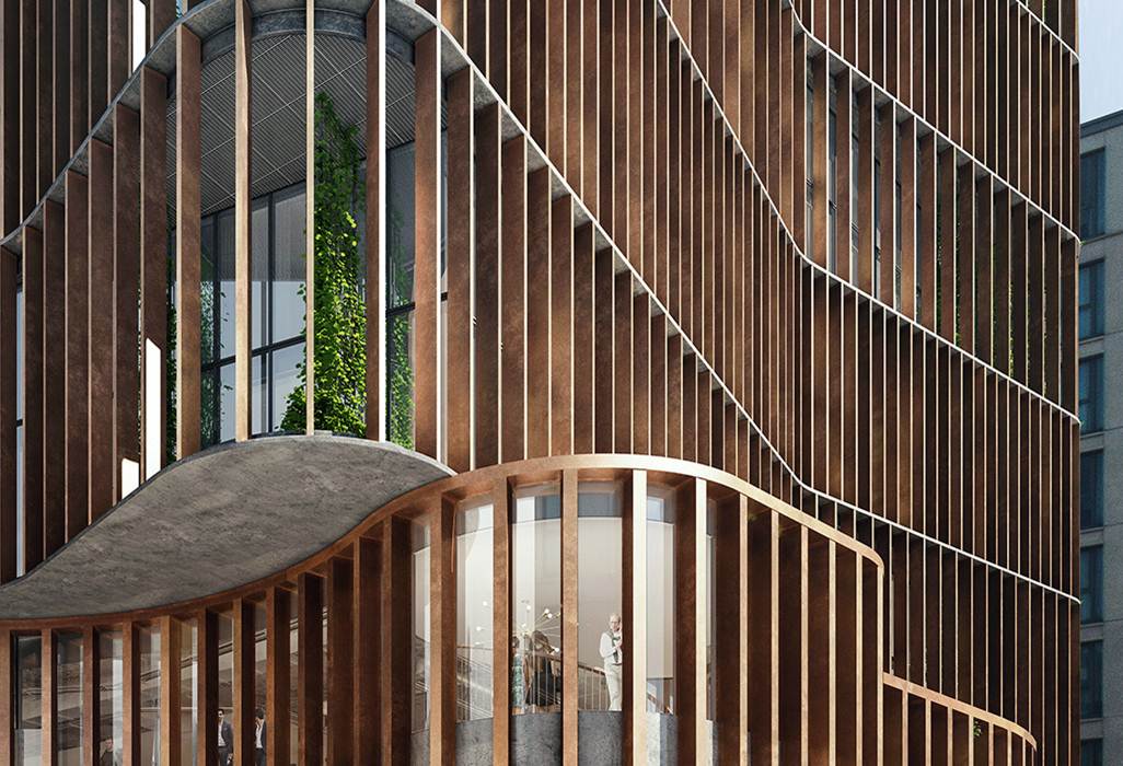 Fachada do futuro hotel London Gantry, Curio Collection by Hilton