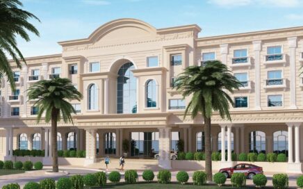 Projecto da fachada do Mövenpick Hotel du Lac Tunis