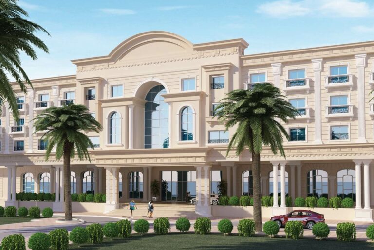 Projecto da fachada do Mövenpick Hotel du Lac Tunis