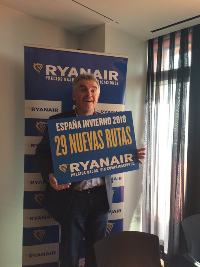 CEO da Ryanair apresenta as 29 novas rotas em Espanha incluindo Sevilha ao Porto