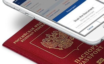 App móvel da aeroflot lê documentos de identificação e cartão bancário