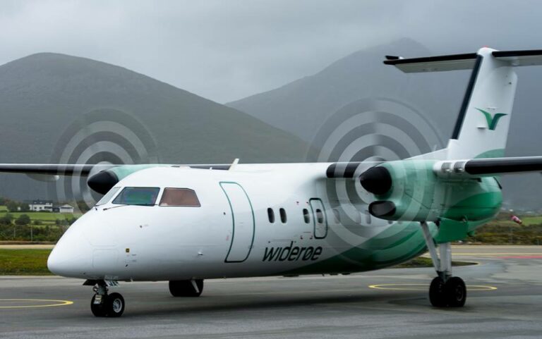 Aeronave da companhia aérea Norueguesa Widerøe