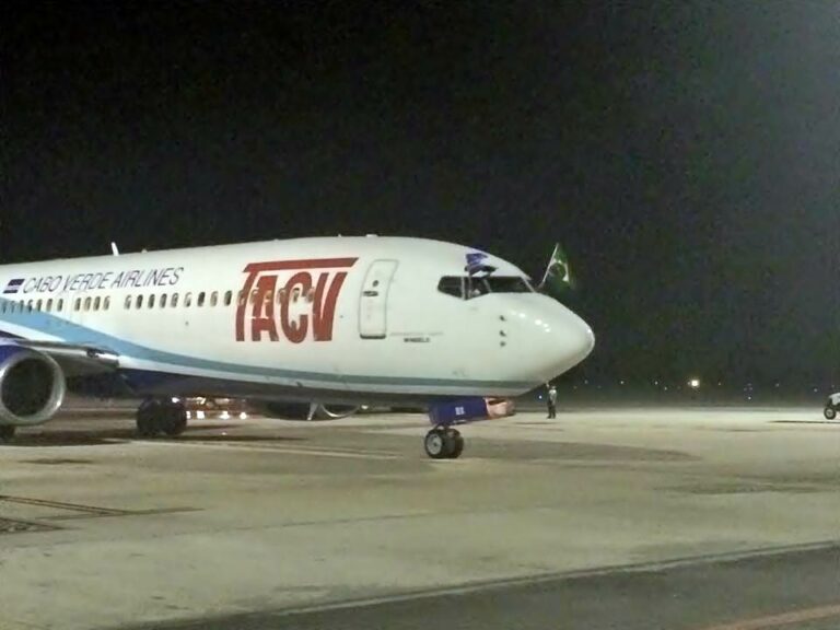 Aeronave dos TACV Transportes Aéreos de Cabo Verde