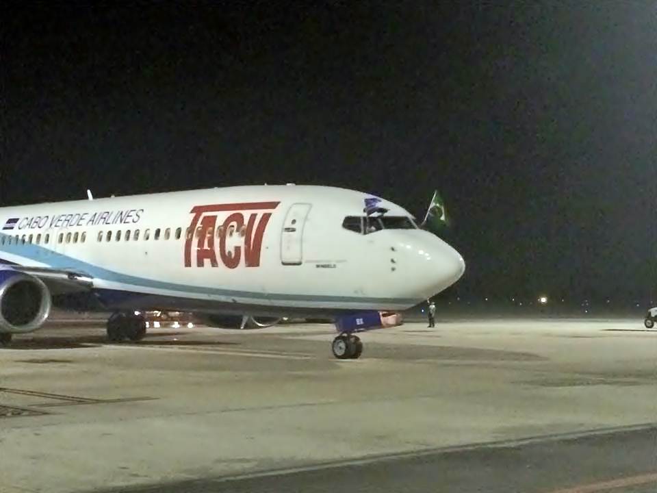 Aeronave dos TACV Transportes Aéreos de Cabo Verde