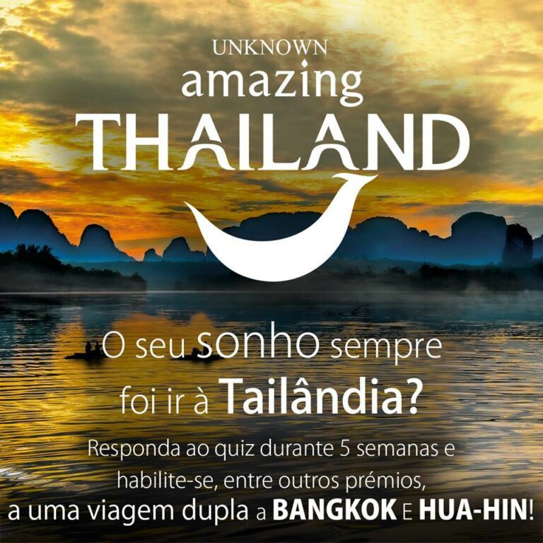 5º Passatempo da Amazing Thailand com viagem de sonho à Tailândia