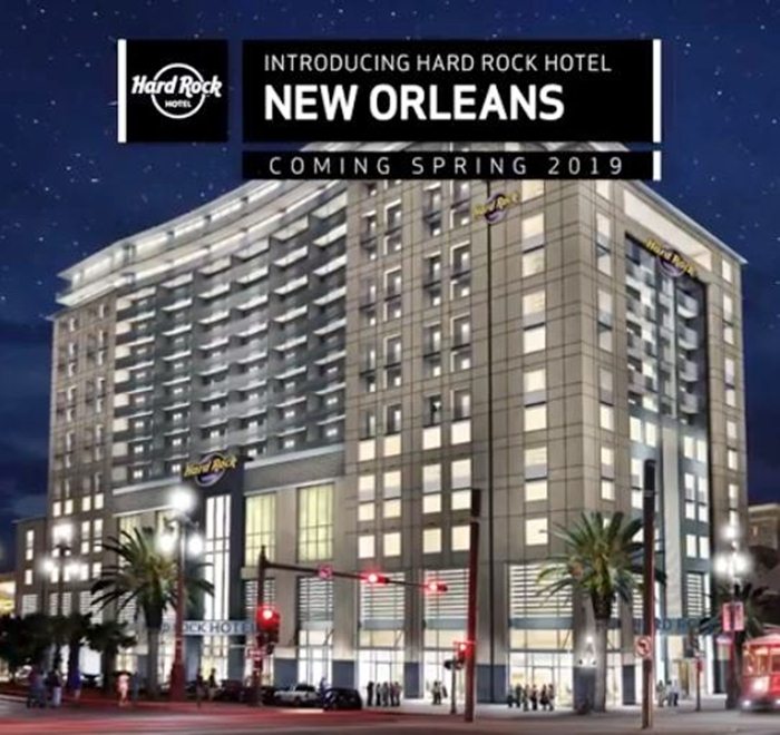 Desenho do hotel Hard Rock em Nova Orleães que abre em 2019
