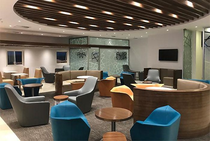 Lounge da NAS e FNB no aeroporto de Maputo em Moçambique