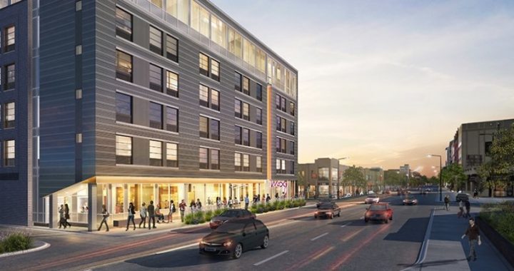 Edifício do hotel Moxy Minneapolis Uptown (projecto)