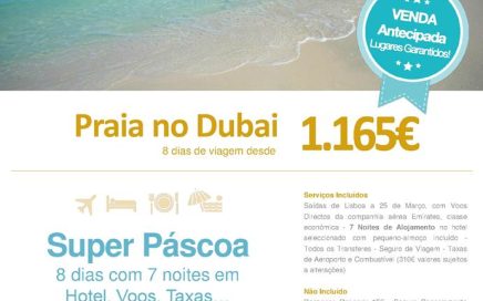 Promoção pacote de férias Praia no Dubai desde 1.165€