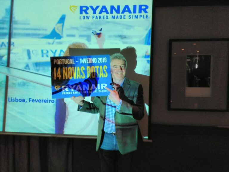 Michael O’Leary apresenta as 14 novas rotas da Ryanair em Portugal para o Inverno 2018-2019